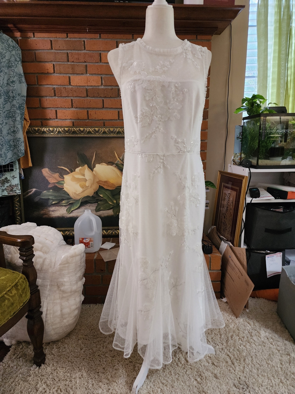 Summer Clearance Adrianna Papell Wedding Dress Size 12 - Picture 4 of 16